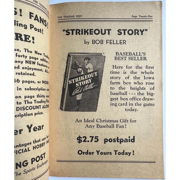 1947 Sports Exchange Trading Post Magazine Booklet Joe DiMaggio New York Yankees - Picture 3 of 6